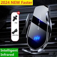 Car Wireless Charger Air Vent Car Phone Holder Mount 15W Fast Charging Station Car Bracket For iPhone 16 15 14 13 12 Samsung ...