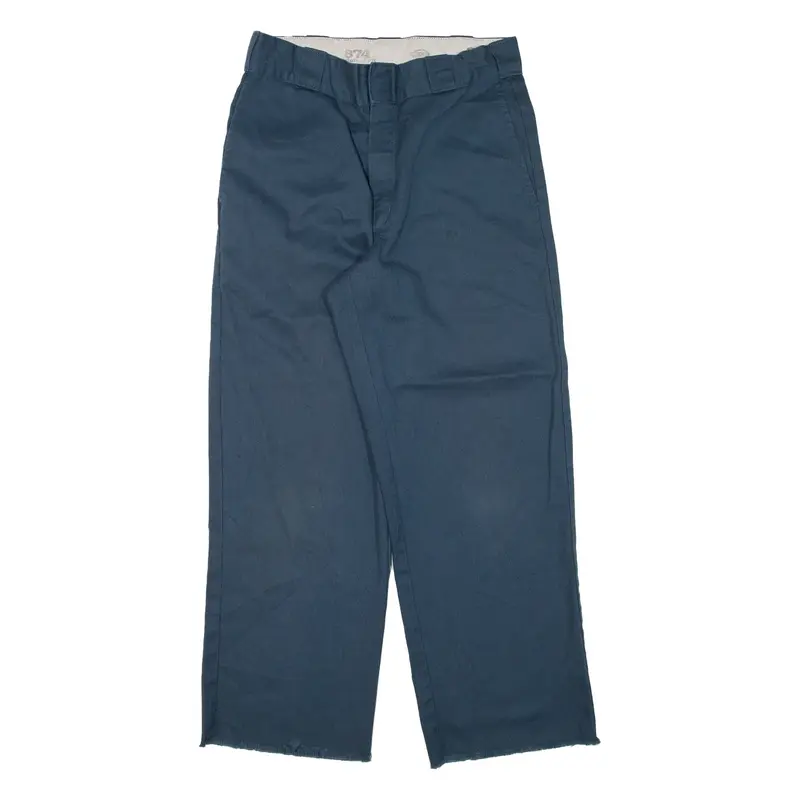 DICKIES 874 Workwear Mens Trousers Blue Regular Straight W30 L27
