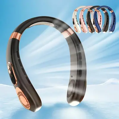 Portable Fan, USB Rechargeable 5-Speeds Fan Portable Neck Fan with Digital Display, Silent Operation Neck Fans, Personal Cool...