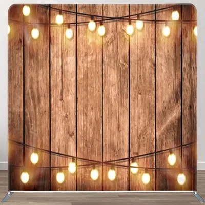 Aperturee Wooden With String Hearts Backdrop For Party Decor - Aperturee