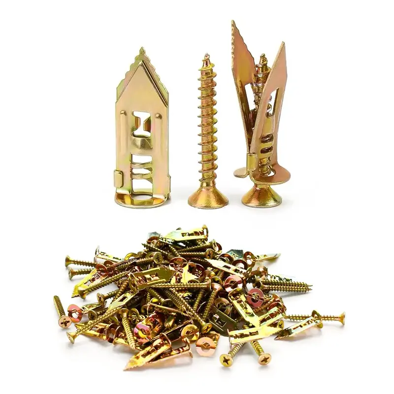 SEESE 40PCS Self-Drilling Drywall Anchor Kit with Screws - 12x30mm, No Drilling Required, Holds Up to 66 lbs - Ideal for Orga...