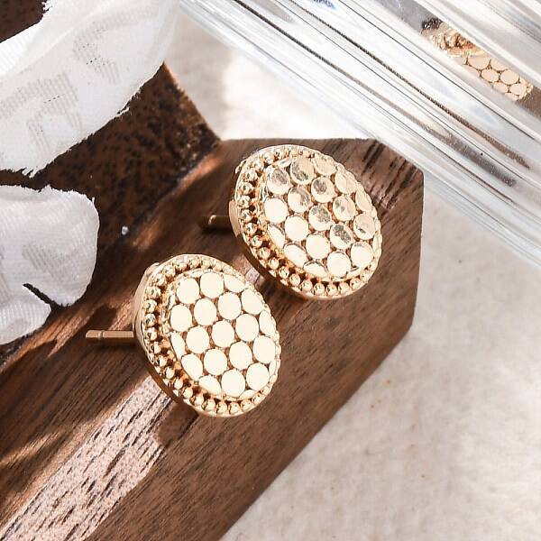 Brass Stud Earrings