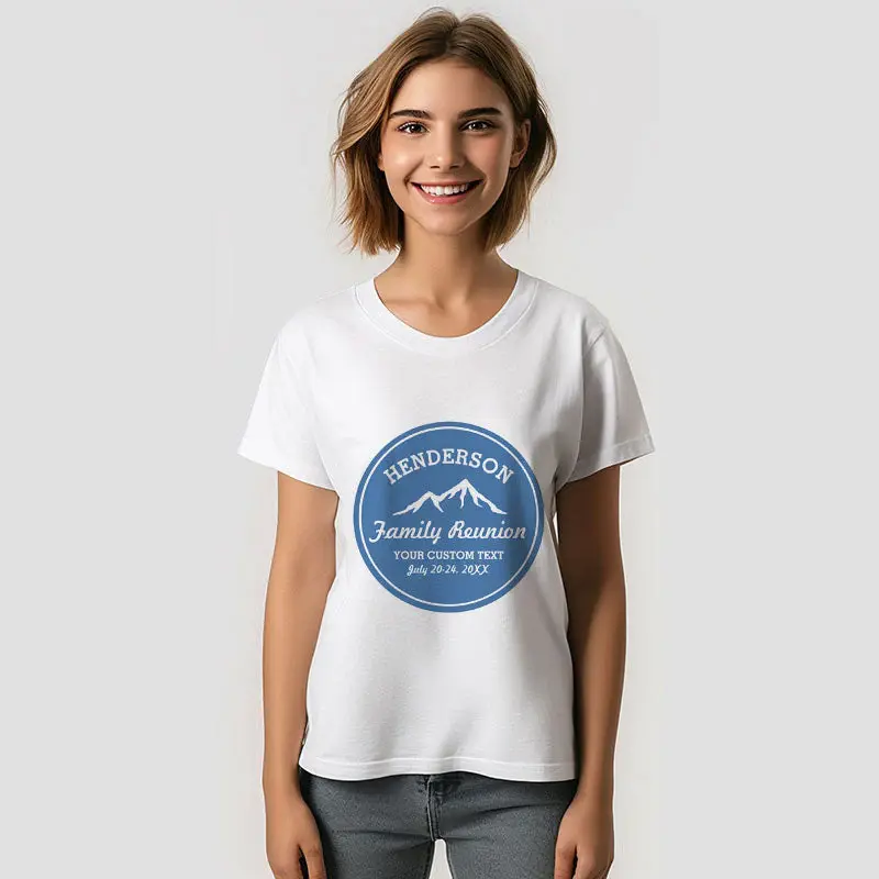 Custom Family Reunion Trip Mountain Peaks T-Shirt