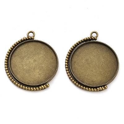 Zinc Alloy Pendant Cabochon Settings