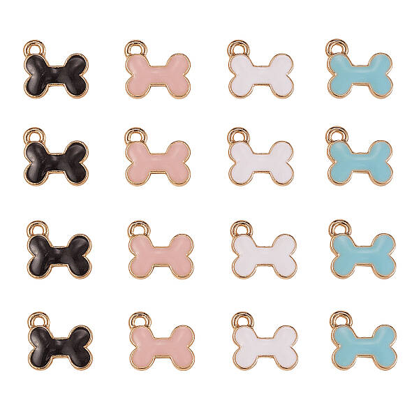 40Pcs 4 Colors Alloy Charms