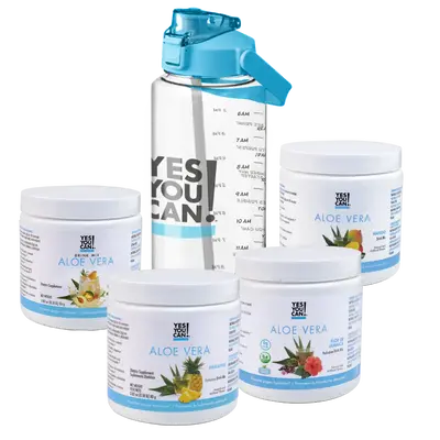 Yes You Can! Aloe Vera Hydration Kit - Variety Pack - Sugar Free, Caffeine Free