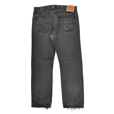 Straight Fit 505 Levis Jeans - 36W 32L Grey Cotton