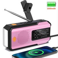 Emergency Hand Crank Radio, Durability AM/FM Dual Band Radio, Portable Weather Multifunctional Radio with 3 LED Flashlight, 2...