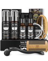 FathersDayGift Beard Gift Kit, Beard Growth Kit, Beard Grooming Kit with 2 Pack Beard Original Oil, Beard Brush, Wash Conditi...