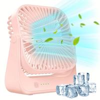 Bedroom USB Portable Fan for Summer 3 Speeds & 360° Rotation LowNoise Small Desk Fan for Dorm Office, Room Home, SummerGifts