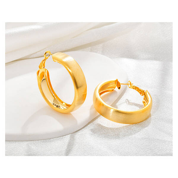 Brass Ring Hoop Earrings for Women