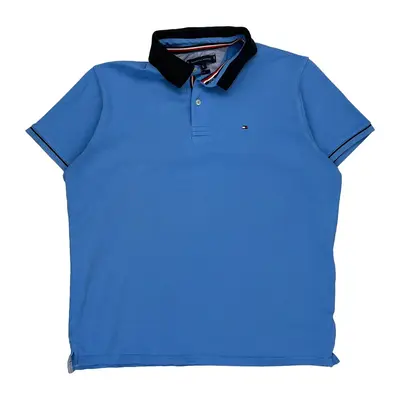 Tommy Hilfiger Slim Fit Polo Shirt - Large Blue Cotton | Size: large