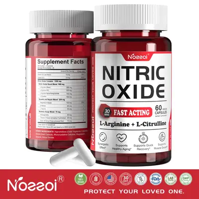 Noeeoi Nitric Oxide Booster Supplement with Essential Amino Acids L-Arginine and L-Citrulline to Support Muscle Relaxation, M...