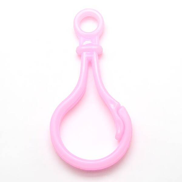 Bulb Shaped Plastic Lobster Keychain Clasp Findings