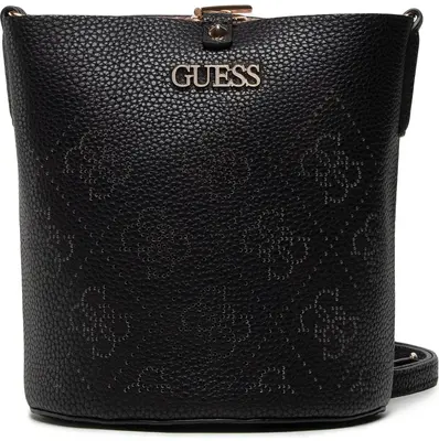 Guess, Amara, Polyester, Fabric Bag, 4G Logo, Black, HWSG8493010, 22 x 20.5 x 14 cm