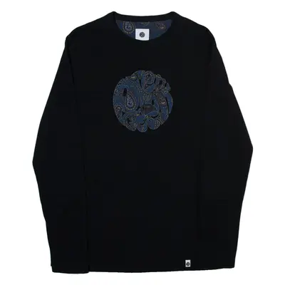 PRETTY GREEN Mens T-Shirt Blue Long Sleeve M
