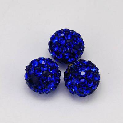 Polymer Clay Rhinestone Beads