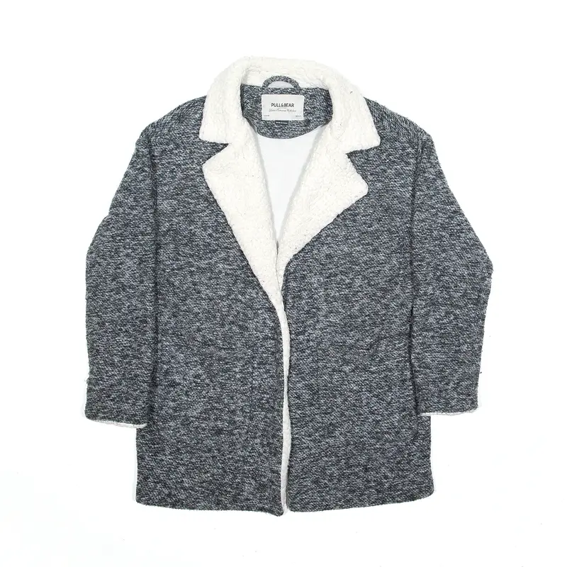 PULL AND BEAR Fleece Lined Jacket Grey Womens M