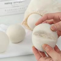 6PCS Natural wool drying ball. Natural soft fabric, reusable, reduce wrinkles and save drying time, anti-static。 Laundry Sp...