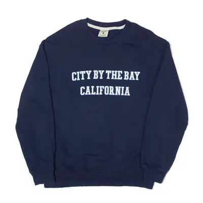 CALIFORNIA WHO A.U City By The Bay California Sweatshirt Blue USA Mens S