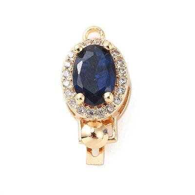 Brass Micro Pave Clear Cubic Zirconia Box Clasps