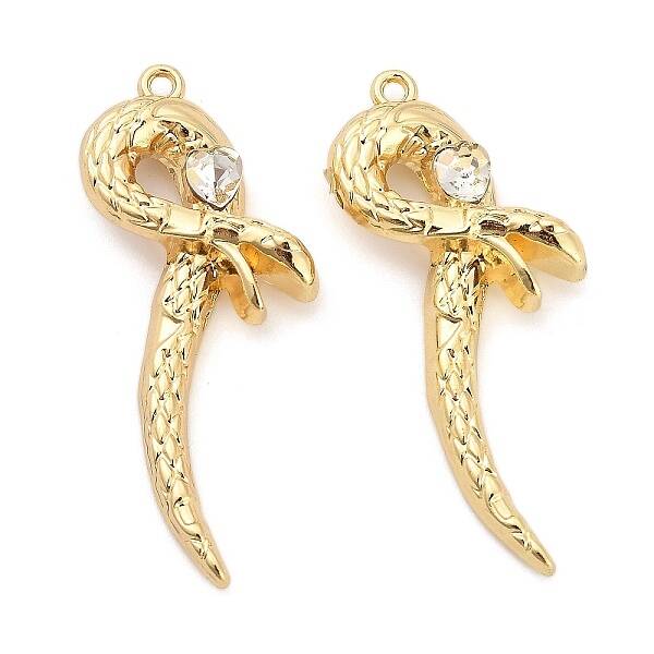 Rack Plating Alloy Pendants with Rhinestone