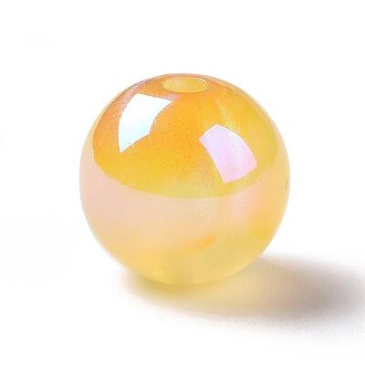 UV Plating Rainbow Iridescent Acrylic Beads