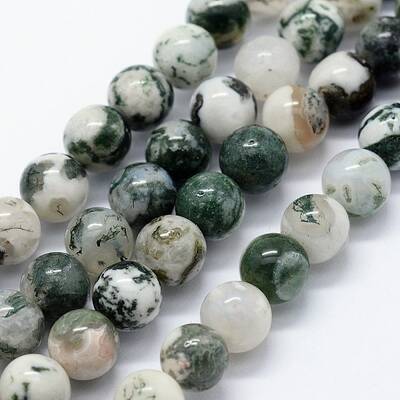 Natural Tree Agate Beads Strands