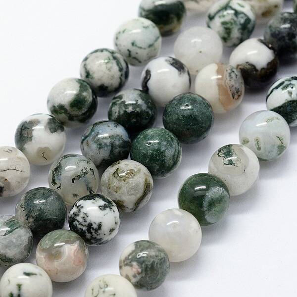 Natural Tree Agate Beads Strands