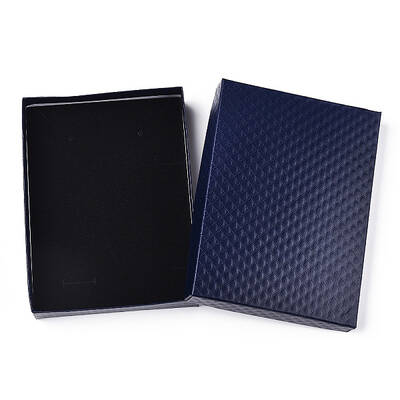 Rhombus Textured Cardboard Jewelry Boxes