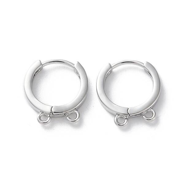 Rack Plating Brass Huggie Hoop Earring Findings