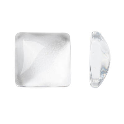 Transparent Clear Glass Square Cabochons