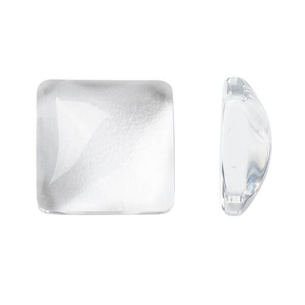 Transparent Clear Glass Square Cabochons