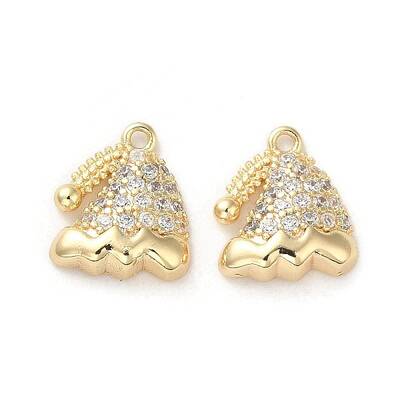 Brass Micro Pave Cubic Zirconia Pendants