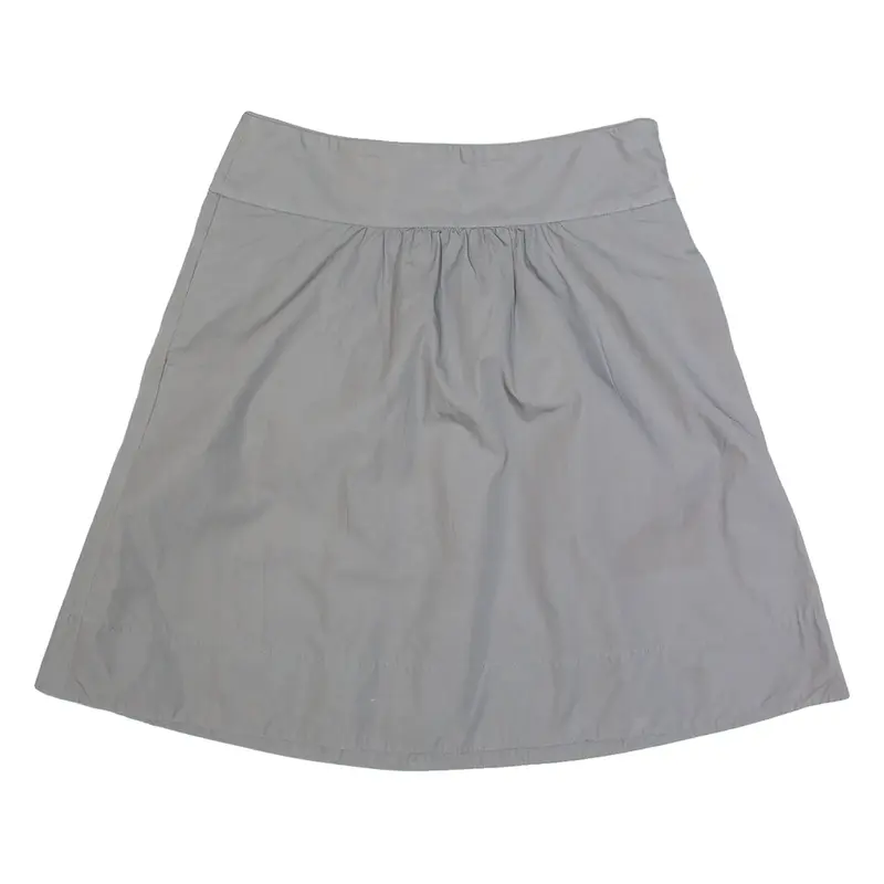 J.CREW Womens Pleated Skirt Grey Knee Length S