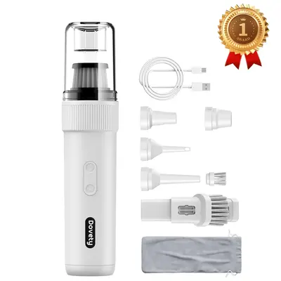 Dovety Handheld Vacuum Cleaner - 21000Pa Powerful Car Vacuum,5 in 1 Portable Mini Vacuum Cleaner & Blower with LED Light,Up t...