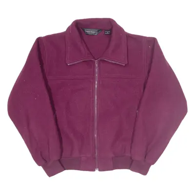 PETER ENGLAND Fleece Jacket Purple Womens S