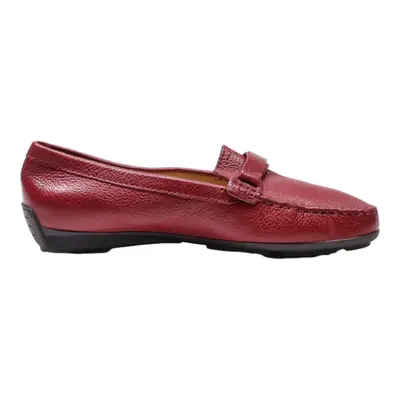 HUSH PUPPIES Loafer Shoes Maroon Leather Womens UK 8