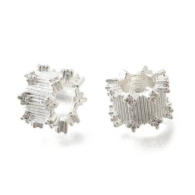 Brass Micro Pave Clear Cubic Zirconia Beads