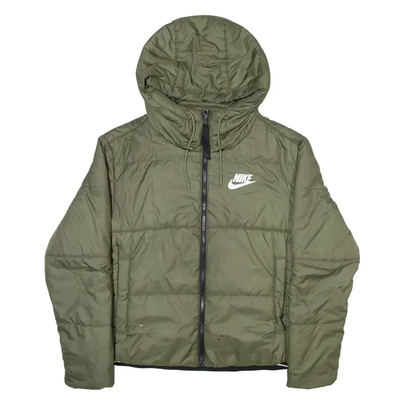 NIKE Mens Puffer Jacket Green S