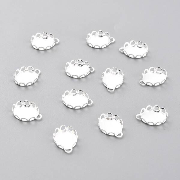 304 Stainless Steel Charms Cabochon Settings