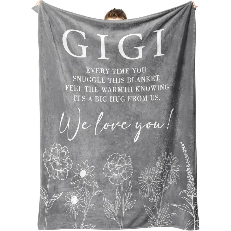 Gigi Gifts for Grandma, Gifts for Gigi Blanket, Gigi Birthday Gifts, Gigi Gifts for Mothers Day Christmas, Super Soft Flannel...