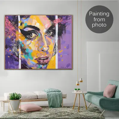 Custom Paintings from Photo Abstract Woman Painting Original Figurative Oil Painting Hand Painted Art Wall Decor | PAINTING F...