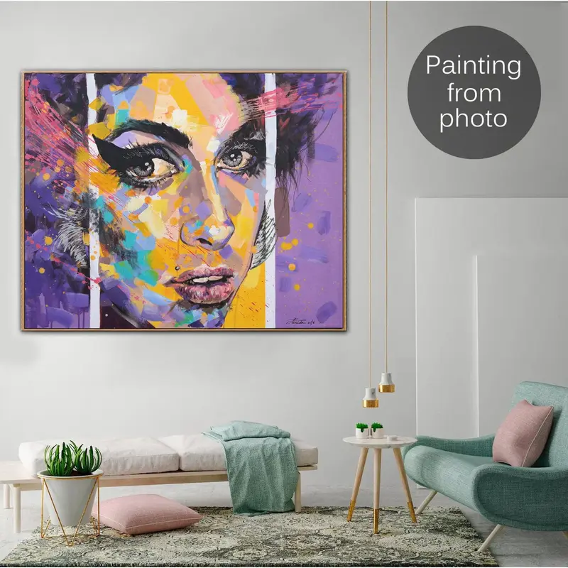 Custom Paintings from Photo Abstract Woman Painting Original Figurative Oil Painting Hand Painted Art Wall Decor | PAINTING F...