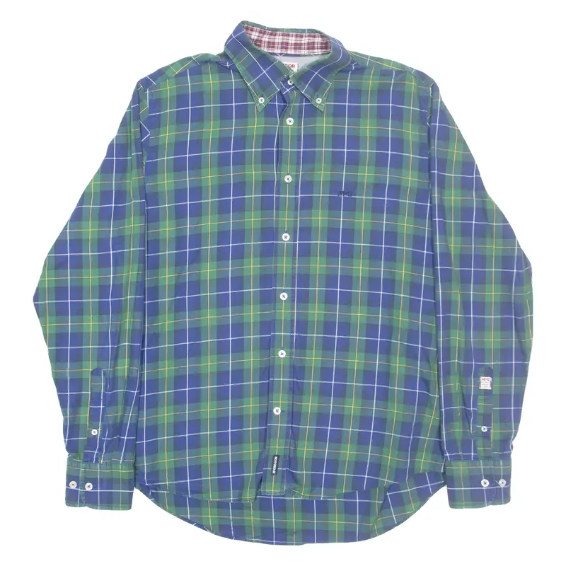 MCGREGOR Mens Shirt Green Check Long Sleeve XL