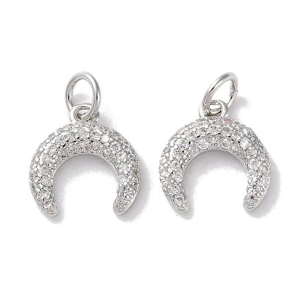 Rack Plating Brass Micro Pave Cubic Zirconia Pendants