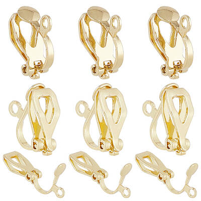 40Pcs 304 Stainless Steel Clip-on Earring Findings
