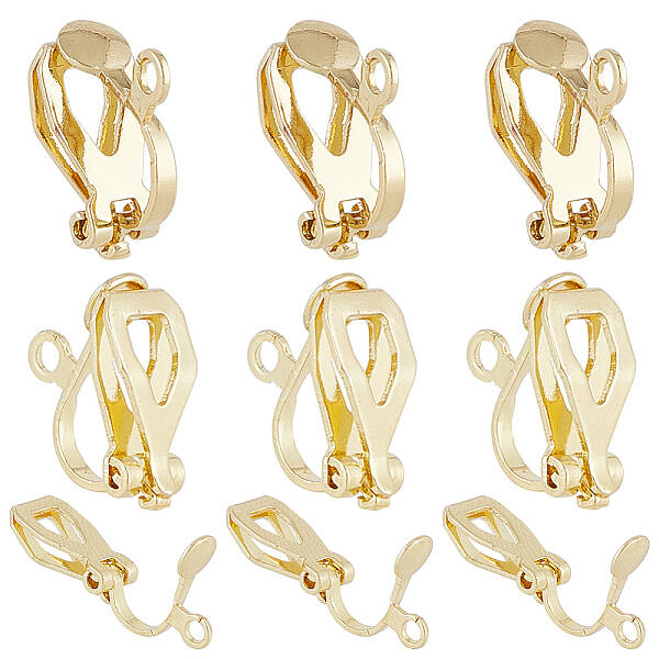 40Pcs 304 Stainless Steel Clip-on Earring Findings