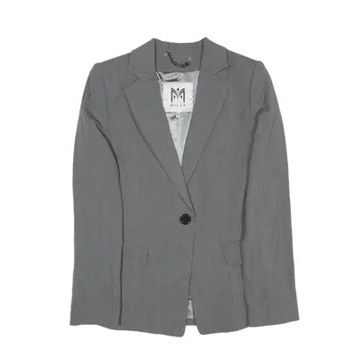 MILLY Blazer Jacket Grey Wool Womens S