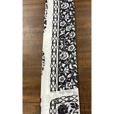 Black and white chiffon hijab- Limited Edition